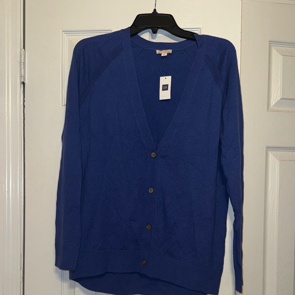 GAP Women's Deep Blue Cardigan Sweater
